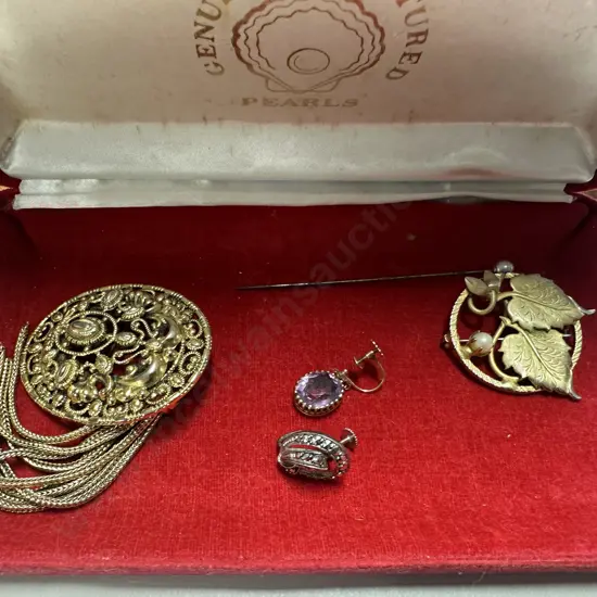 Assorted Vintage Costume Jewellery & Hat Pin