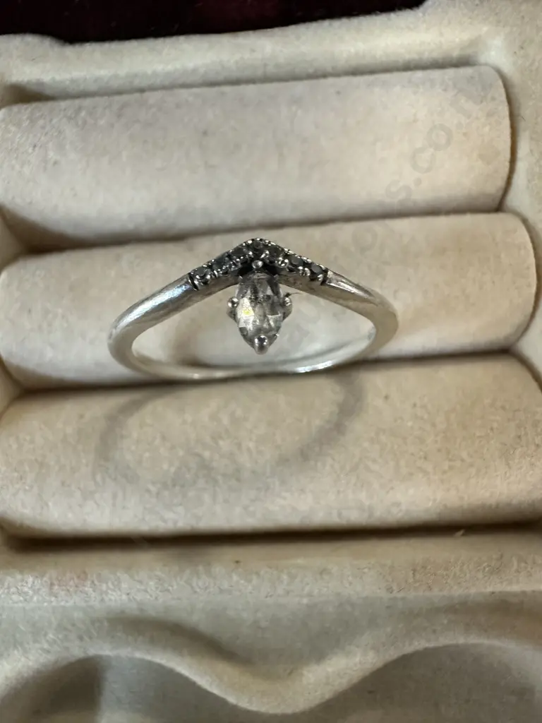 Pandora Classic 925 Wishbone Ring Image 1++