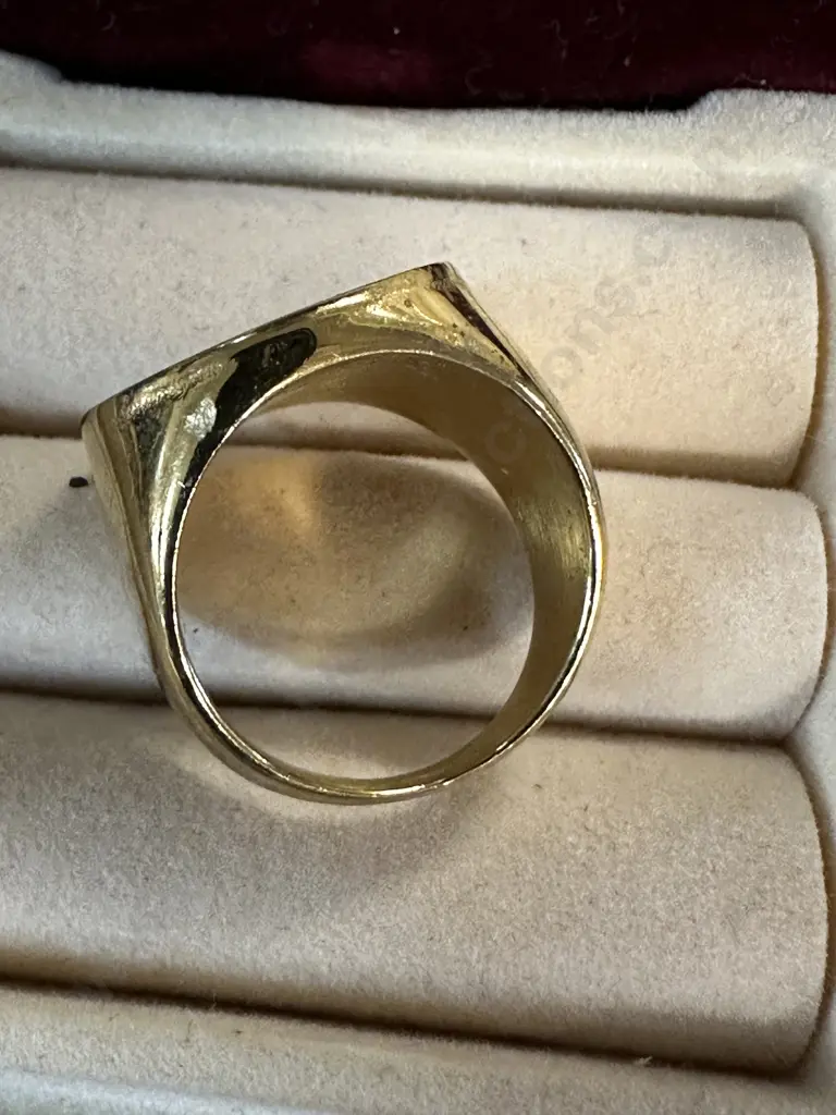 St George Slaying Dragons Gold Plated Ring Image 1++