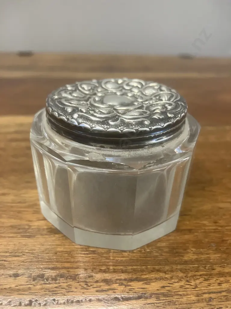 Antique Silver Mounted Vanity Jar (AF) Hallmarked? Image 1++