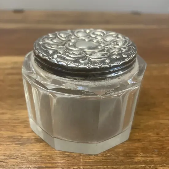 Antique Silver Mounted Vanity Jar (AF) Hallmarked?