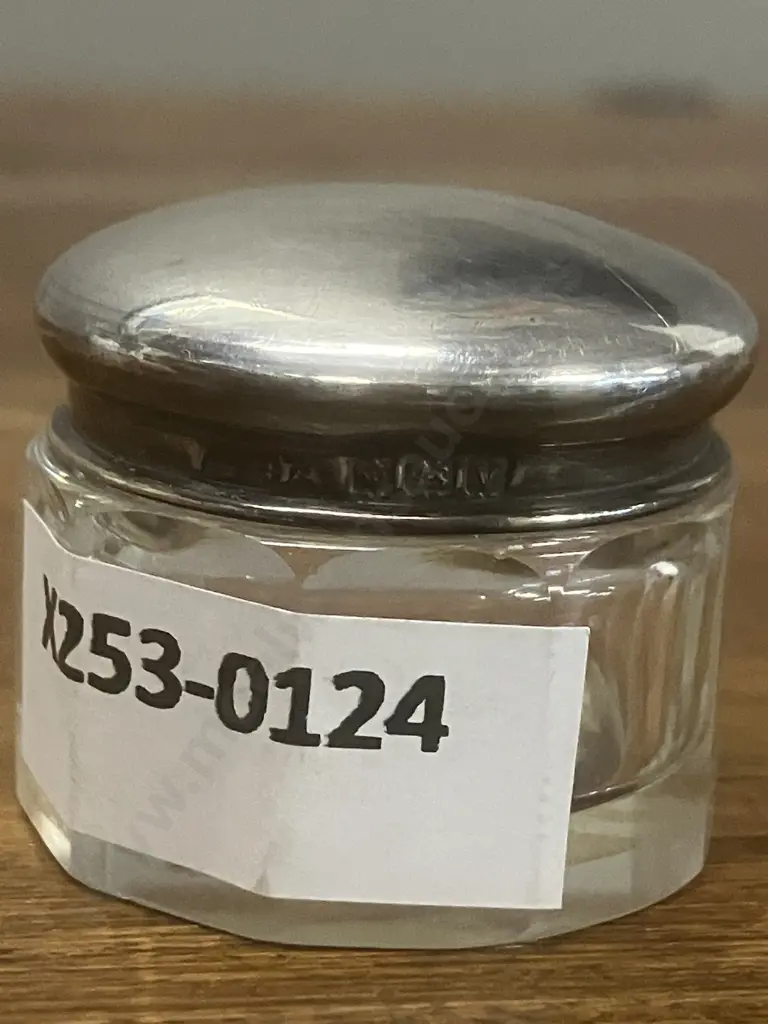 Antique Sterling Silver-Lidded Vanity Jar, Hallmarked (G&C..?) Birmingham 1920 Image 1++