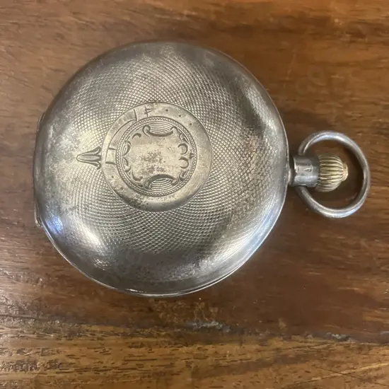 Antique Full Hunter Pocket Watch by W. Hyde Eltham NZ, Swiss Silver (0.935 With 3 Bears Hallmark) Watch Case