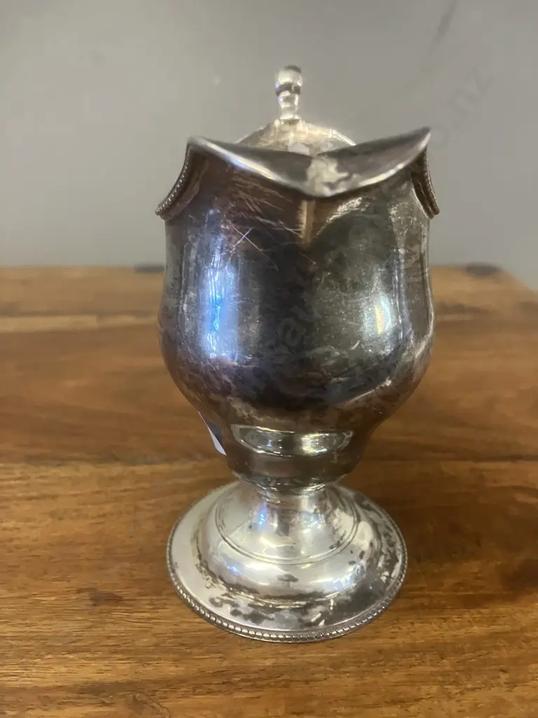 Victorian Antique Sterling Silver Cream Jug by Walter Morrisse London Hallmarked 1849 (127g) Image 1++