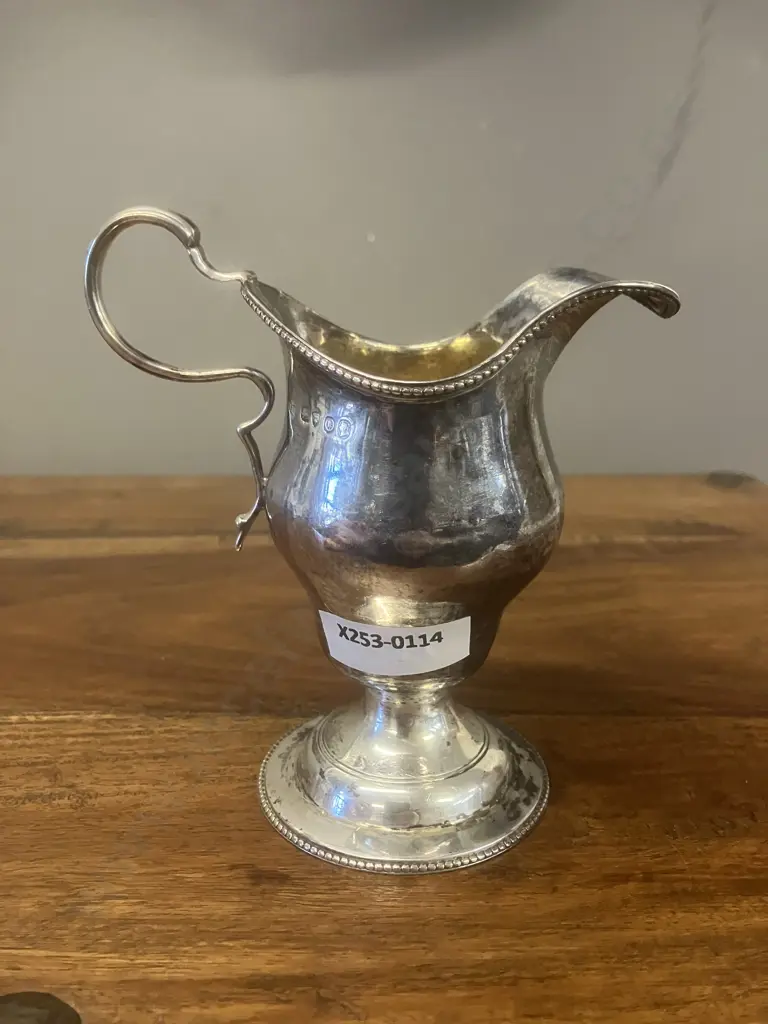Victorian Antique Sterling Silver Cream Jug by Walter Morrisse London Hallmarked 1849 (127g) Image 1++