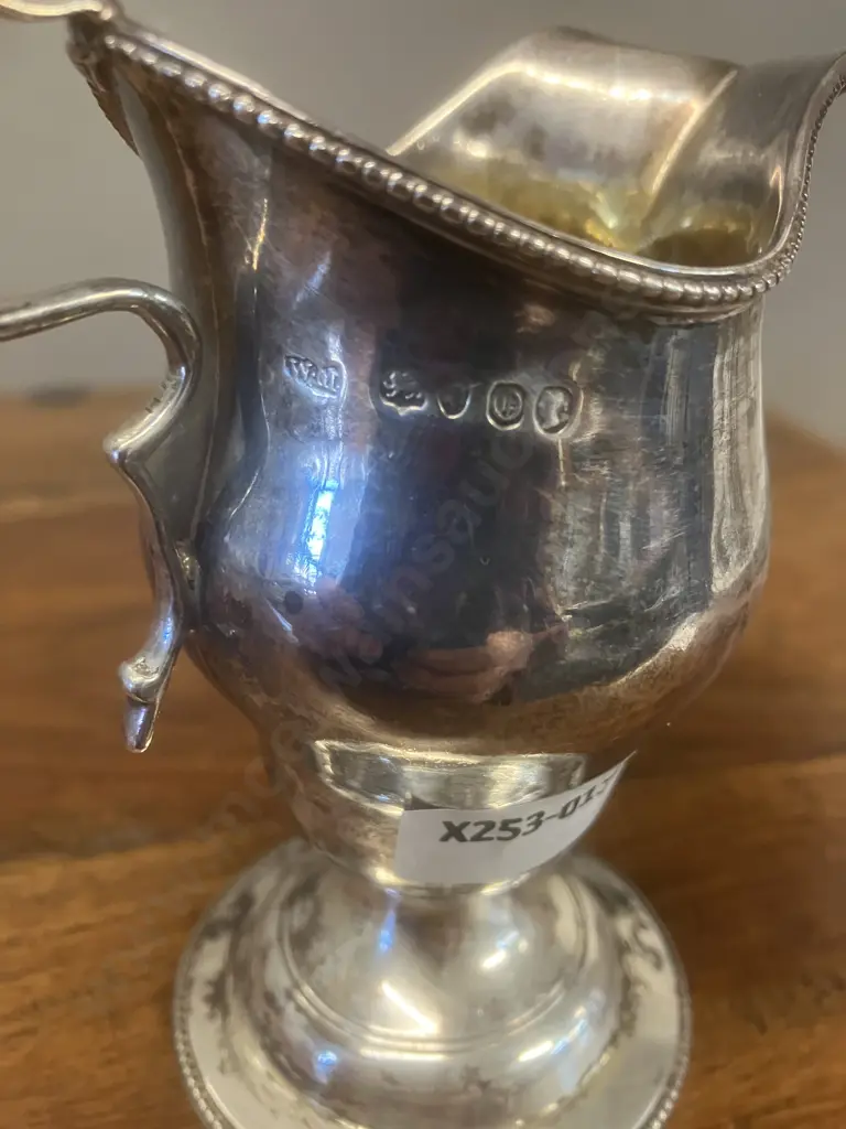 Victorian Antique Sterling Silver Cream Jug by Walter Morrisse London Hallmarked 1849 (127g) Image 1++
