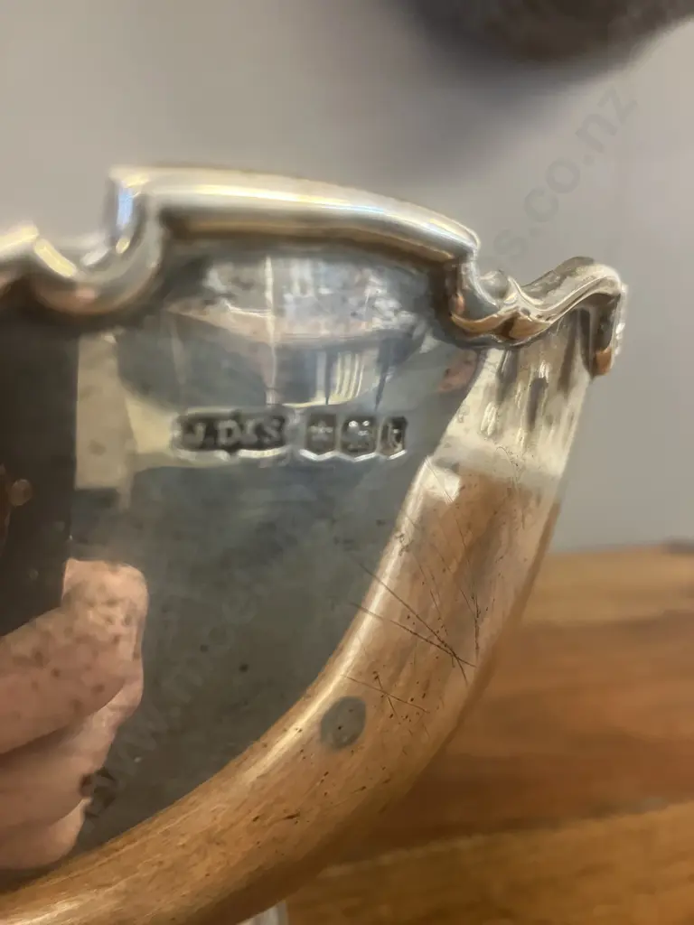 James Dixon & Sons Ltd Sterling Silver Punch Bowl, Sheffield 1927, Hallmarked. 13 x 20cm (593g) Image 1++