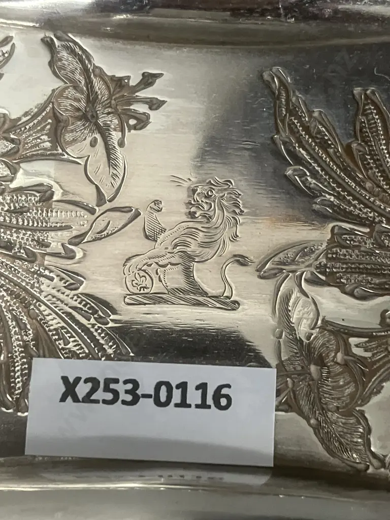 Silver Plate Candle Snuffers With Ornate Tray Image 1++