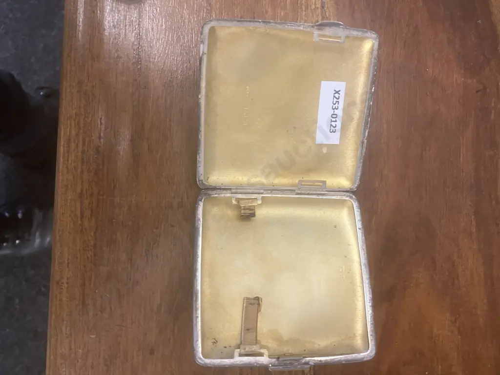 Antique Sterling Silver Cigarette Case by Harman Brothers Birmingham Hallmarked 1935 (84g) Image 1++