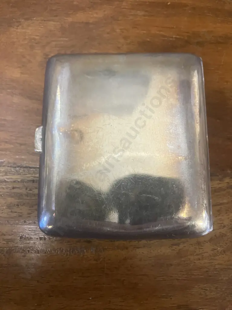 Antique Sterling Silver Cigarette Case by Henry Williamson Ltd Birmingham Hallmarked 1925 (88g) Image 1++