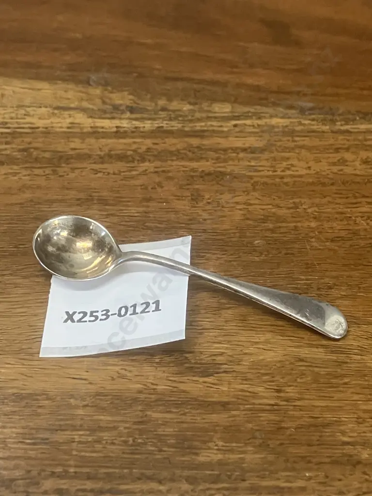 Charles Wilkes Edwardian Antique Sterling Silver Mustard Spoon, Hallmarked Birmingham 1913 Image 1++