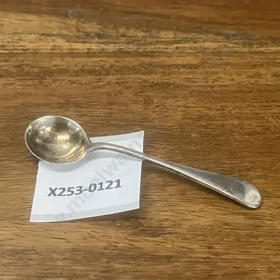 Charles Wilkes Edwardian Antique Sterling Silver Mustard Spoon, Hallmarked Birmingham 1913