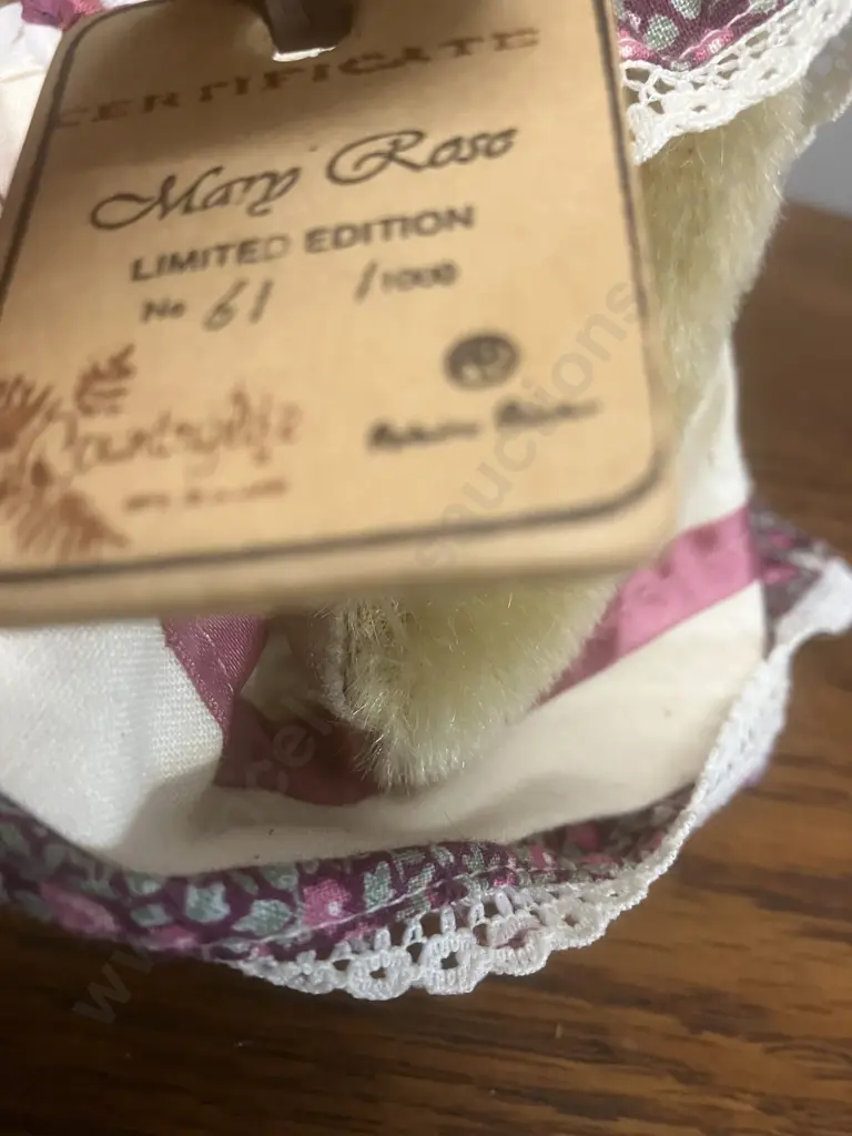 Robin Rive "Mary Rose" Country Life Retired Limited Edition Teddy Bear, #61 of 1000. 25cm, Jointed Handmade With Tags Image 1++