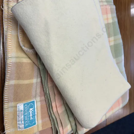Selection Of Woollen Blankets Including 'Kaiapoi'