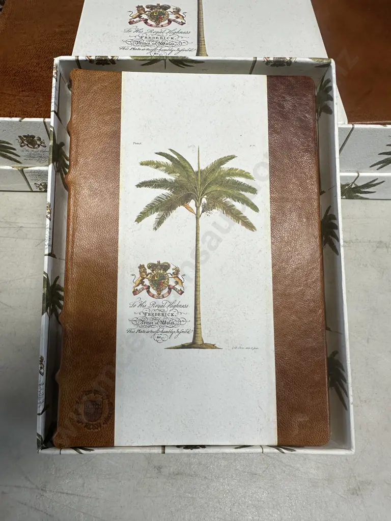 Vintage Photo Album & Notebook Royal Palm Tree & Crest & Inscription To His Royal Highness Fredrick Prince Of Wales Image 1++