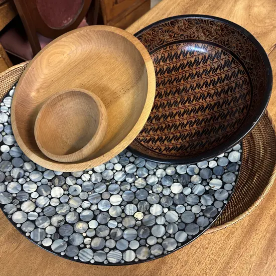 Selection Of Wooden & Cane Ware