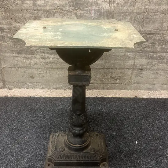 Bird Feeding Platform - Wood With Heavy Cast Iron Ornate Base. H70cm