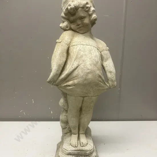 Concrete Girl Statue. H58cm