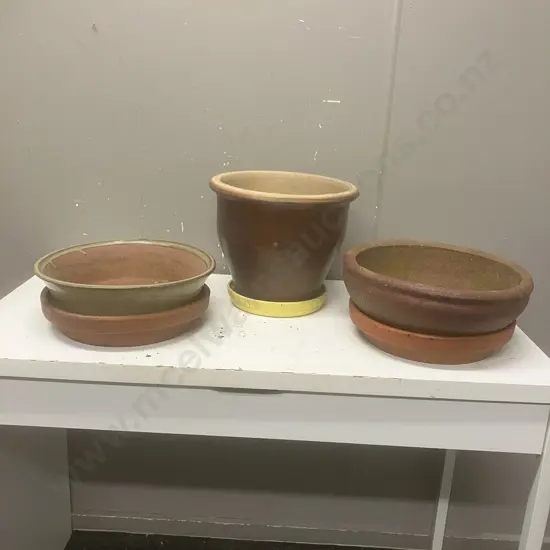 Three Garden Pots / Planters