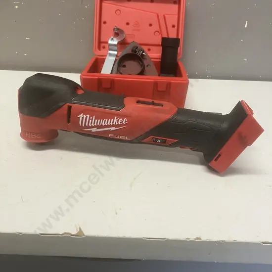 Milwaukee 18V M18 FMT Cordless Multi Tool Skin, Milwaukee Storage Box & Accessories