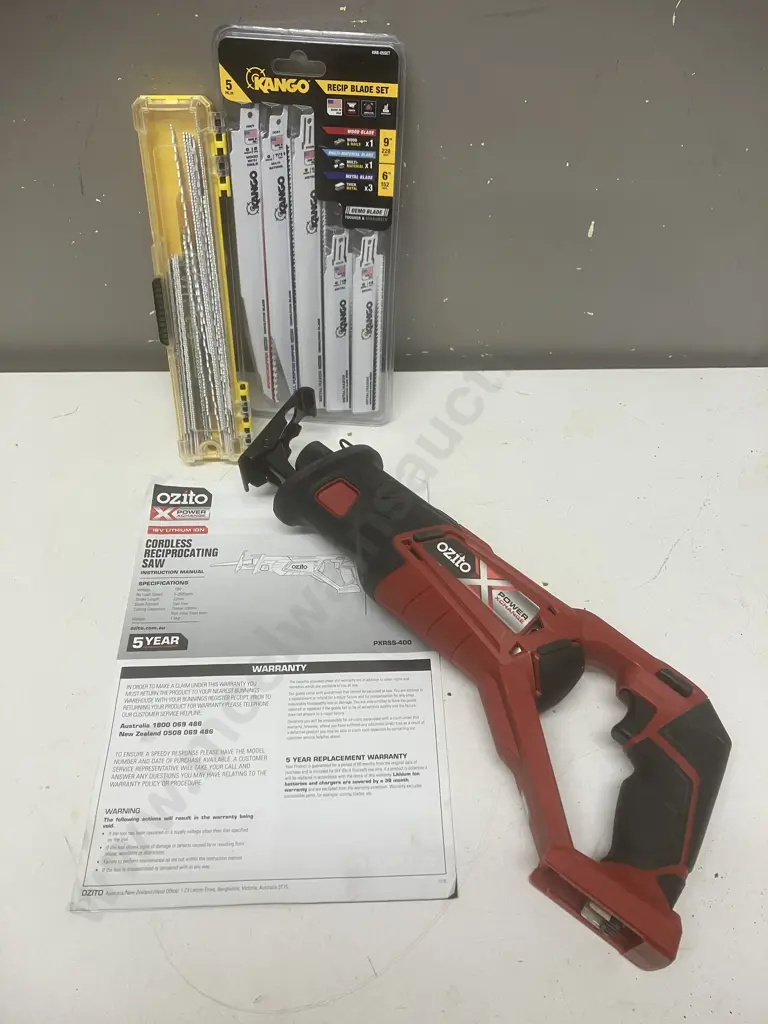 Ozito 18V PXRSS-400 Reciprocating Saw Skin Only With Manual & Blades Image 1++