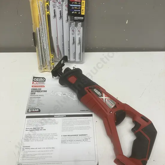 Ozito 18V PXRSS-400 Reciprocating Saw Skin Only With Manual & Blades