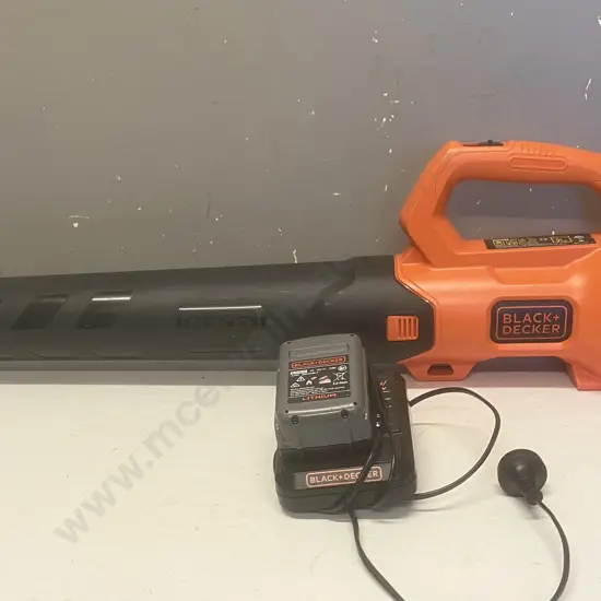 Black & Decker 18V BCBL200-EX Blower With 4.0Ah Battery, Charger & Instructions