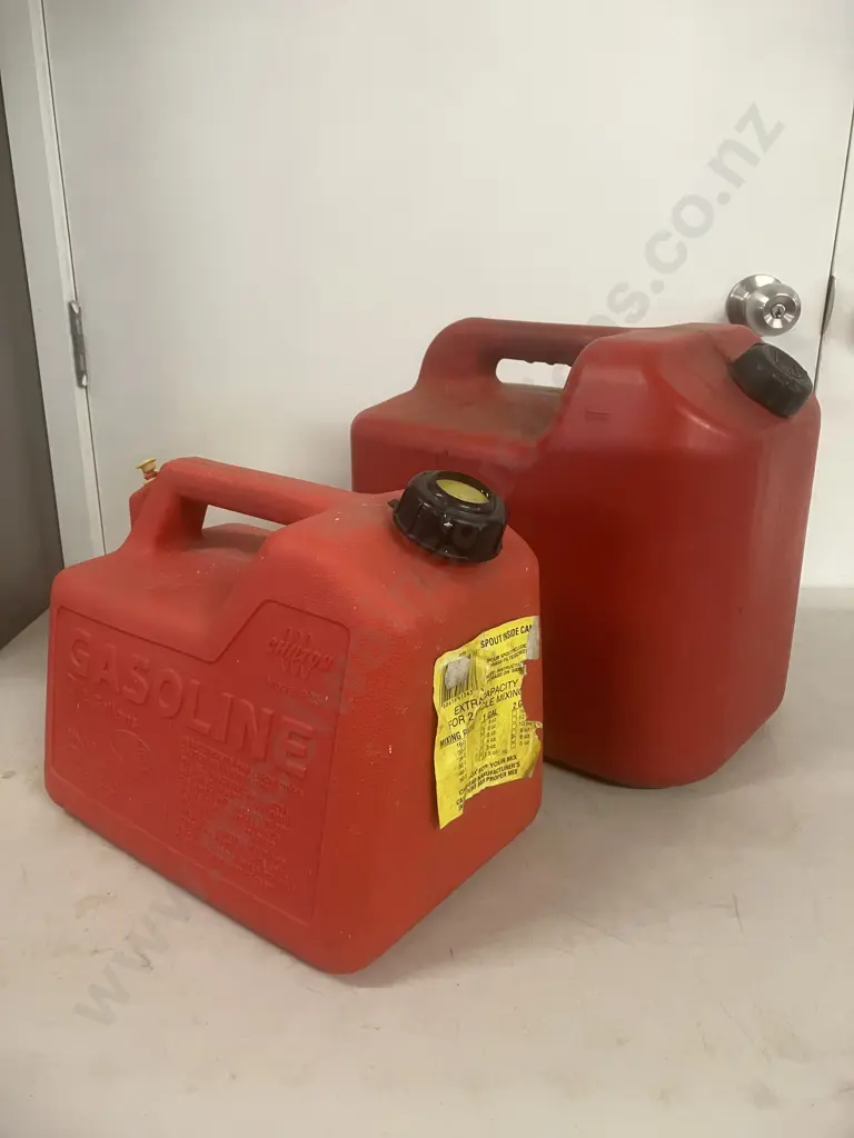 Red Plastic Fuel Containers Image 1++