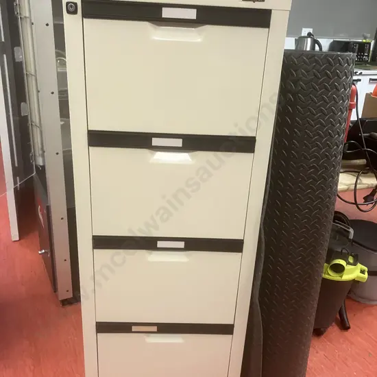 Europlan Cream Metal 4 Drawer Filing Cabinet