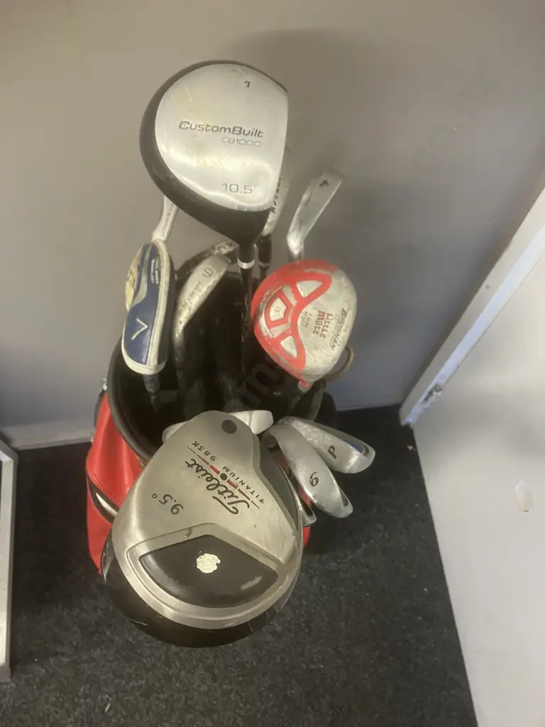 Assorted Golf Clubs & MacGregor Golf Bag Image 1++