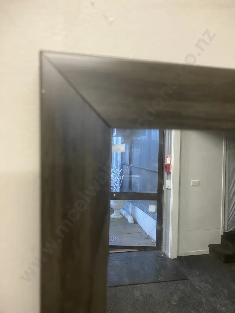 Wood Framed Wall Mirror 60 x 45cm & Wood Look Wall Mirror 86 x 66cm Image 1++