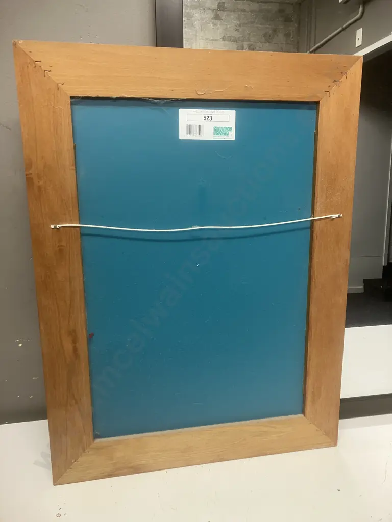 Wood Framed Wall Mirror 60 x 45cm & Wood Look Wall Mirror 86 x 66cm Image 1++