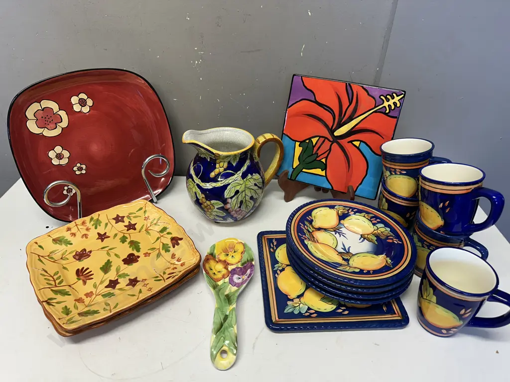 Assorted Platters, Jug, Coffee Mugs Including Haven, Home Essentials Etc Image 1++