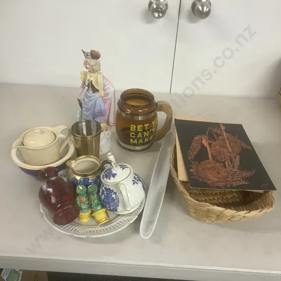Jugs, Teapot, Figurine, Plate Etc