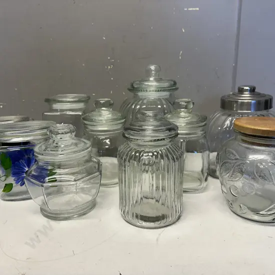 Selection Of Lidded Glass Canisters