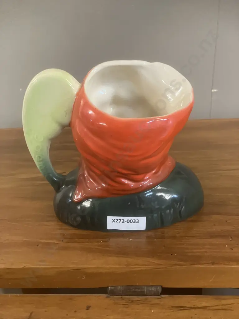 NZ Titian Studio 'Wahine' Character Jug With Original Label Affixed To Patu Handle. H13cm (Late 1950s - Mid 1960s) Image 1++
