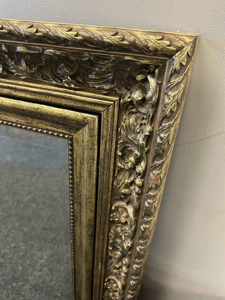 Large Gilt Framed Bevelled Edge Wall Mirror. 108 x 167.5cm Image 1++