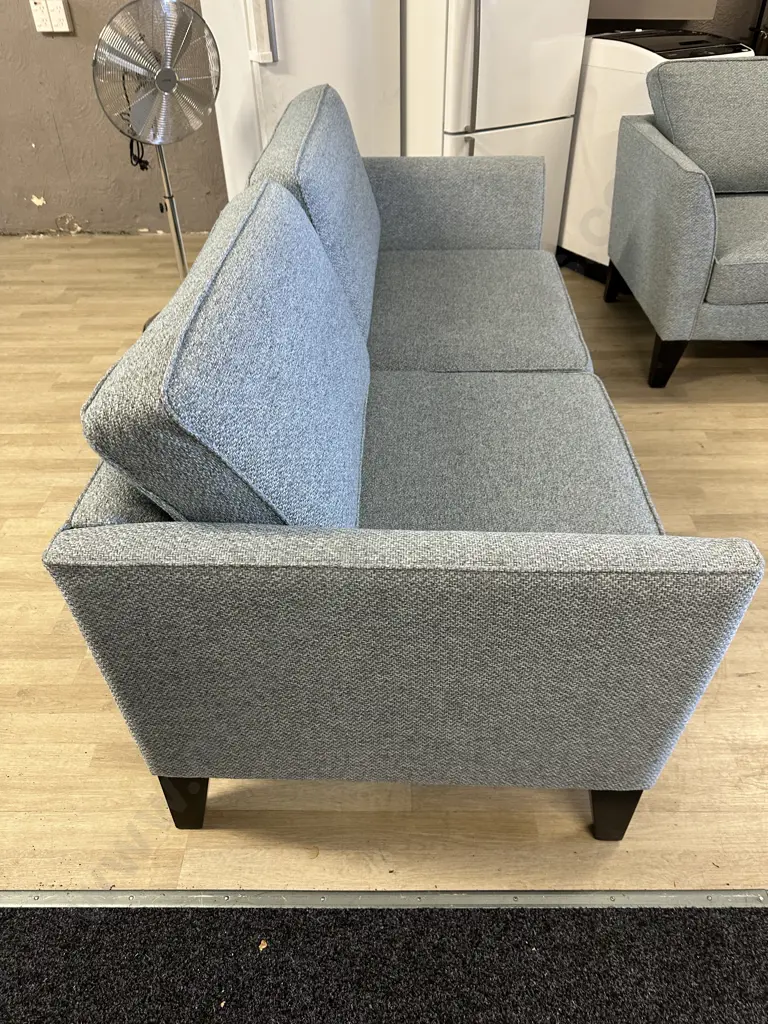 Danske Mobler Lounge Suite Two Seater Sofa & Two Chairs Loft Duck Egg Coloured Upholstery Image 1++