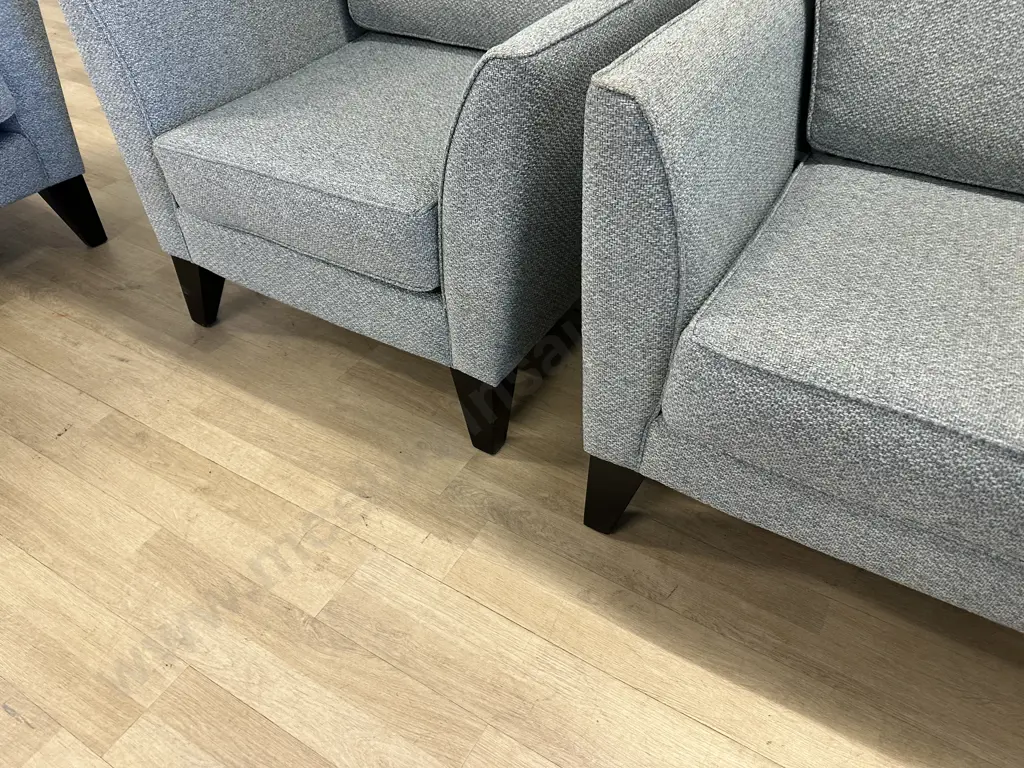 Danske Mobler Lounge Suite Two Seater Sofa & Two Chairs Loft Duck Egg Coloured Upholstery Image 1++