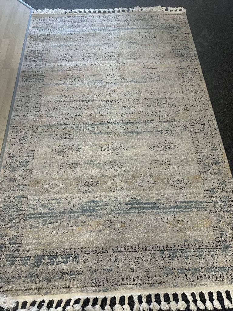 Aramis Collection Multicoloured Floor Rug With Plaited Tassles 160x245cm. Image 1++