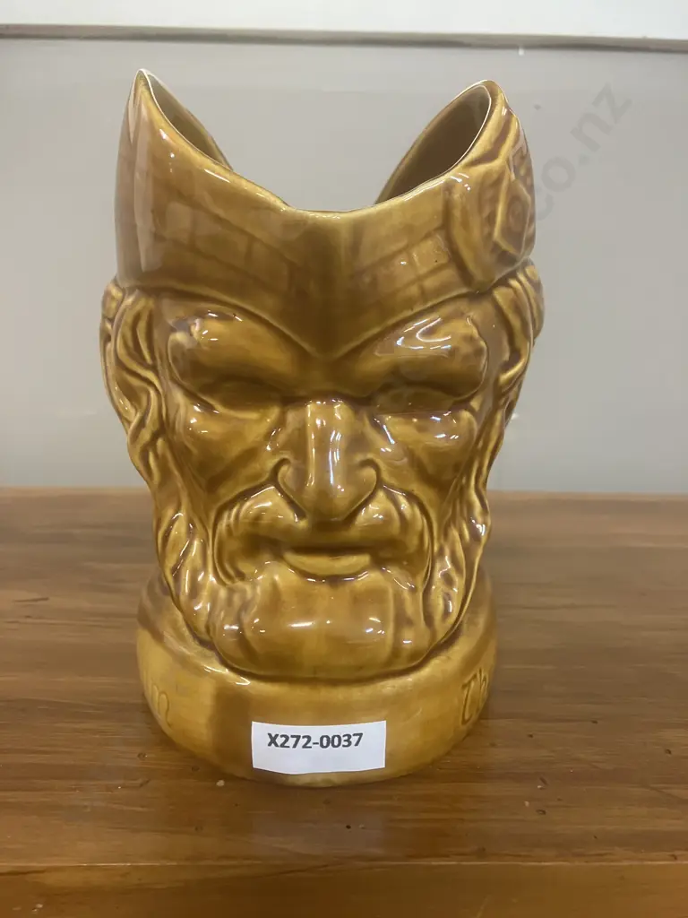Vintage NZ Crown Lynn 'The McCallum' Whisky Character Water Jug, Honeyglaze, 2119 Indented To Base. H17cm Image 1++