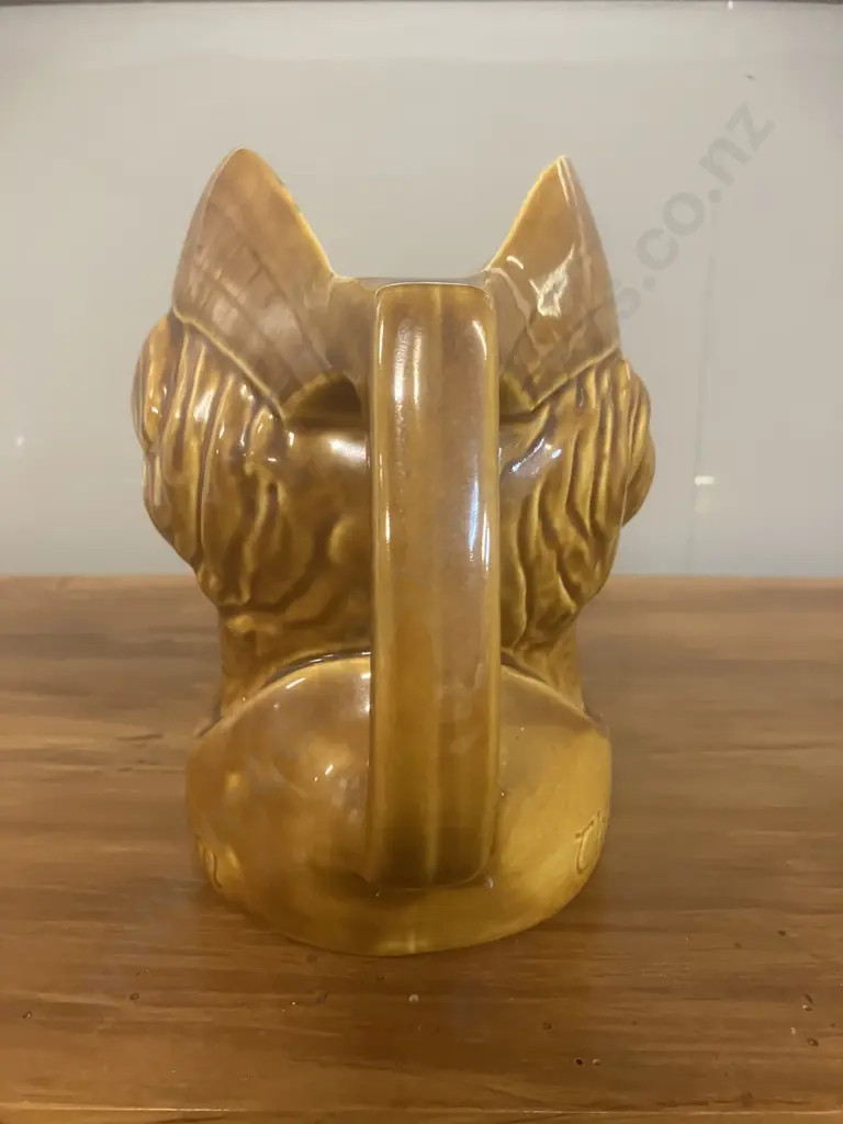 Vintage NZ Crown Lynn 'The McCallum' Whisky Character Water Jug, Honeyglaze, 2119 Indented To Base. H17cm Image 1++