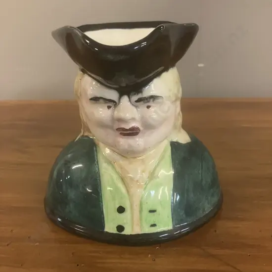 Vintage 1940's NZ Crown Lynn Potteries Toby Jug - Crown Lynn Stamp On Base. H13cm