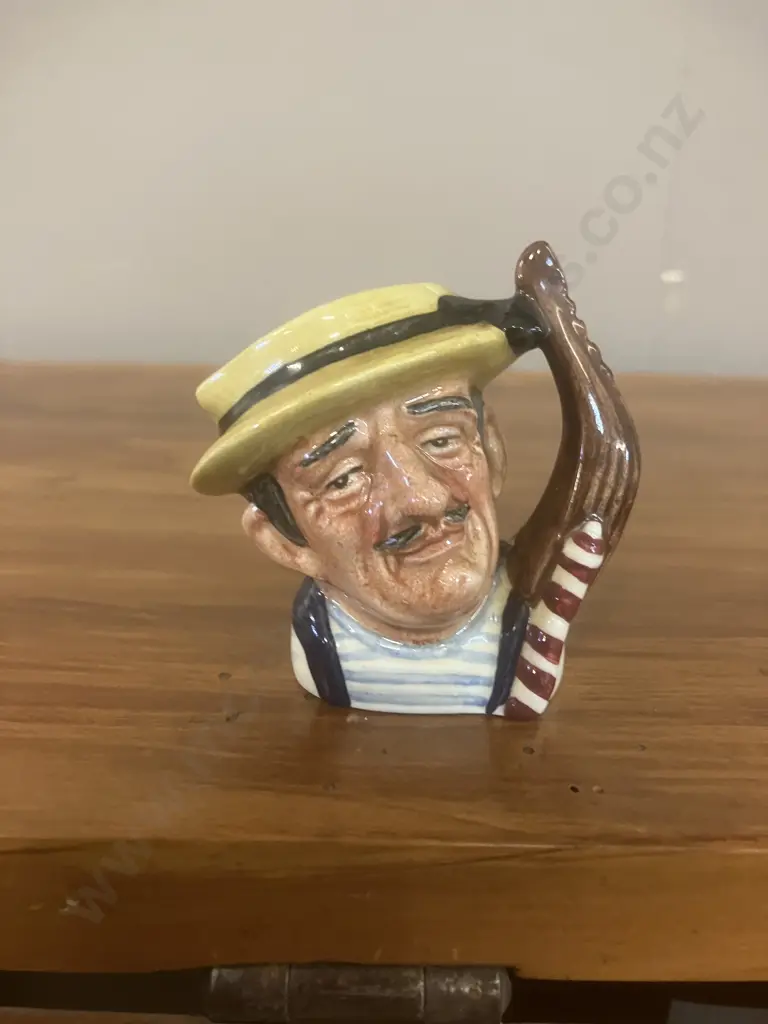 Royal Doulton Miniature Character Jug Gondolier D6595 - Only Issued From 1964 to 1969. H6.4cm Image 1++