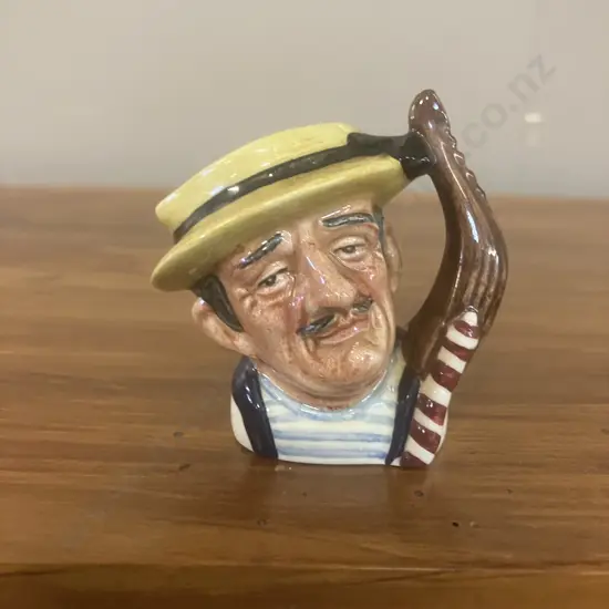 Royal Doulton Miniature Character Jug Gondolier D6595 - Only Issued From 1964 to 1969. H6.4cm