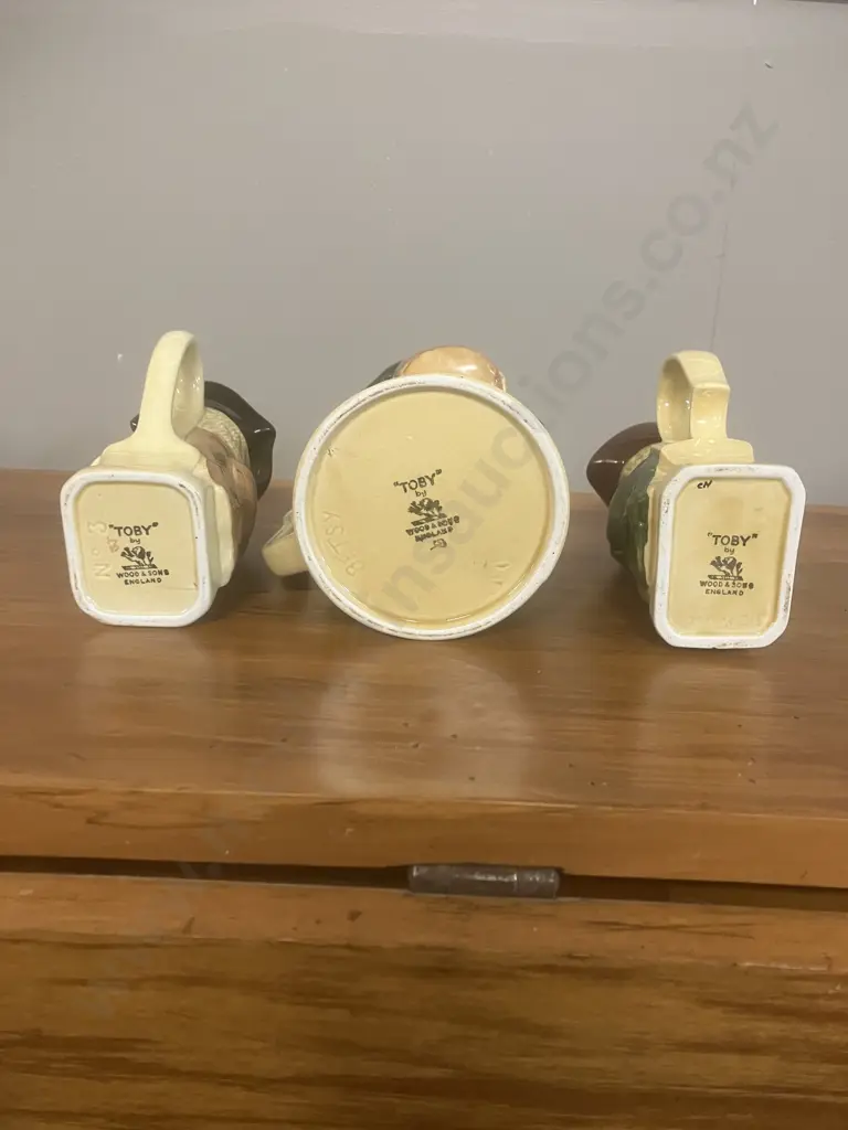 Vintage Wood & Sons England Toby Jugs x 3  - 'Betsy', No. 3 & Philpot Image 1++