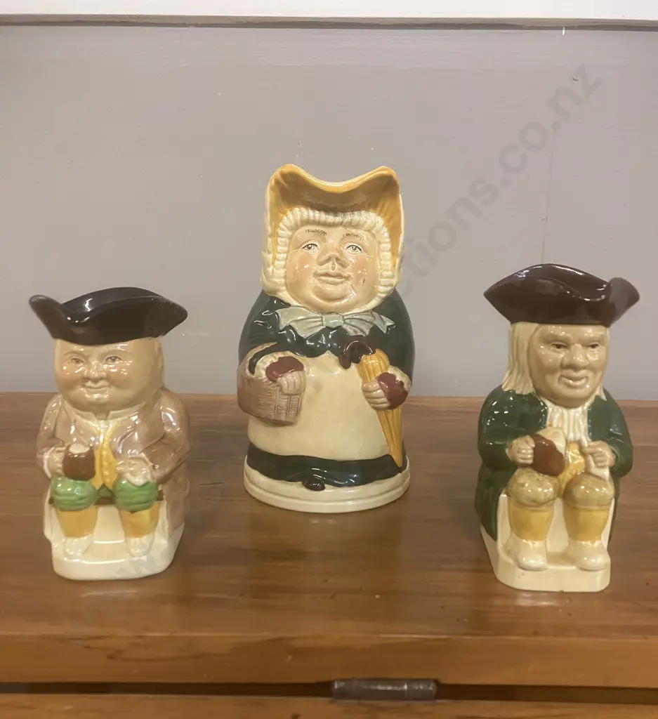 Vintage Wood & Sons England Toby Jugs x 3  - 'Betsy', No. 3 & Philpot Image 1++