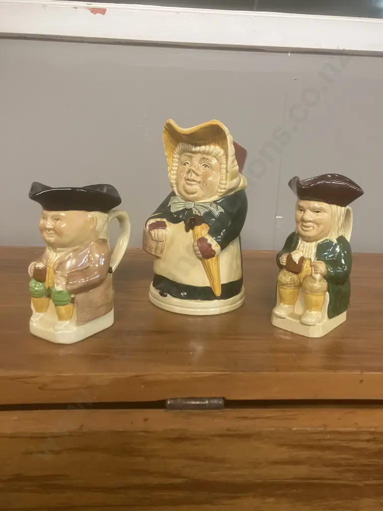 Vintage Wood & Sons England Toby Jugs x 3  - 'Betsy', No. 3 & Philpot Image 1++