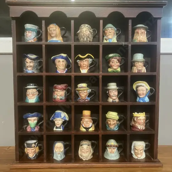 Limited Edition 'The English Heritage Miniature Toby Jug Collection' - 25 Toby Jugs by Peter Jackson with Display Case