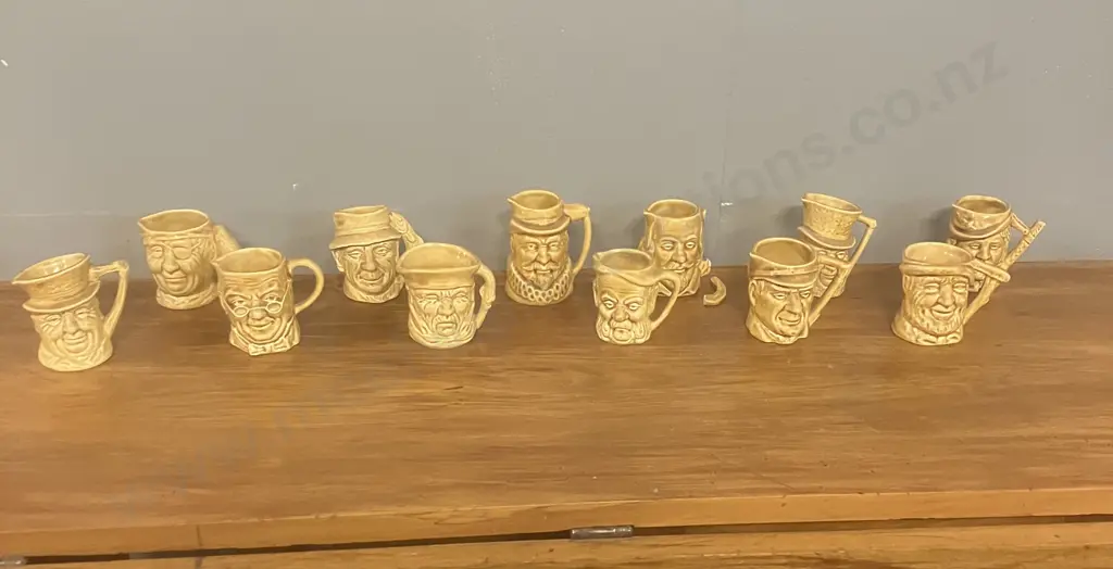 Lot of 12 Vintage Lancaster Sandland Staffordshire Character Toby Jugs (1 x AF) Image 1++